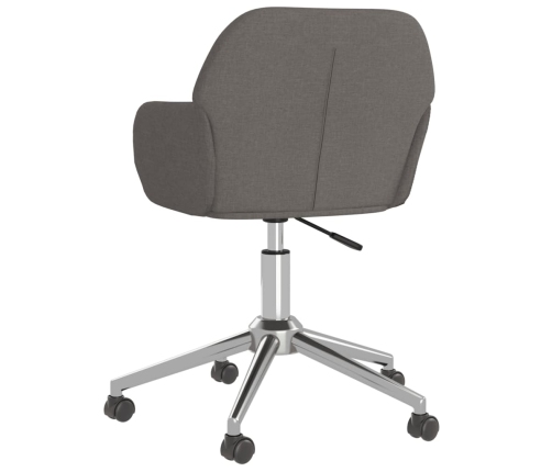 Sillas de comedor giratorias 2 unidades tela gris oscuro