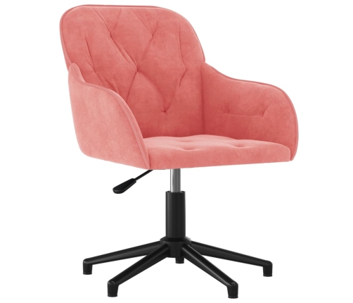 Sillas de comedor giratorias 2 unidades terciopelo rosa