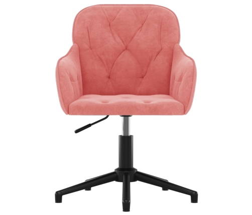 Sillas de comedor giratorias 2 unidades terciopelo rosa