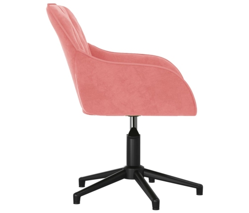 Sillas de comedor giratorias 2 unidades terciopelo rosa