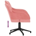 Sillas de comedor giratorias 2 unidades terciopelo rosa