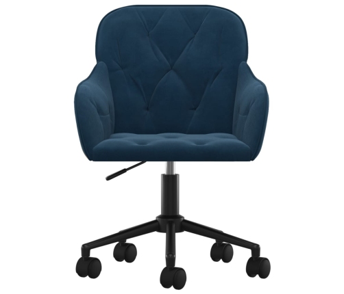 Sillas de comedor giratorias 2 uds terciopelo azul