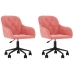 Sillas de comedor giratorias 2 unidades terciopelo rosa
