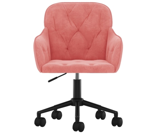 Sillas de comedor giratorias 2 unidades terciopelo rosa