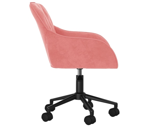 Sillas de comedor giratorias 2 unidades terciopelo rosa
