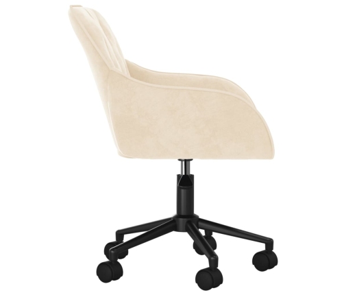 Sillas de comedor giratorias 2 uds terciopelo crema