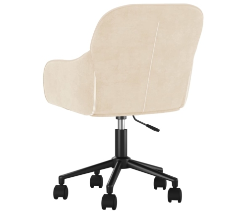 Sillas de comedor giratorias 2 uds terciopelo crema