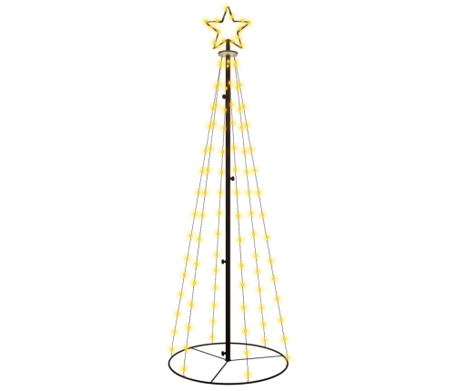 Árbol de Navidad cónico 108 LED blanco cálido 70x180 cm