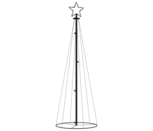 Árbol de Navidad cónico 108 LED blanco cálido 70x180 cm