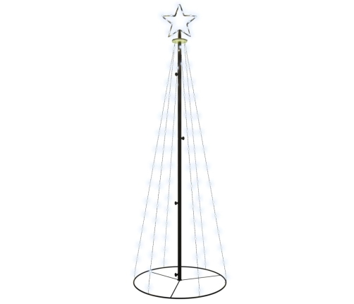 Árbol de Navidad cónico 108 LED blanco frío 70x180 cm