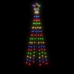 Árbol de Navidad cónico 108 LED de colores 70x180 cm