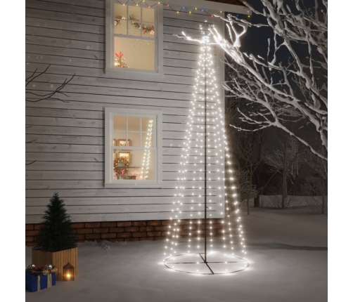 Árbol de Navidad cónico 310 LED blanco frío 100x300 cm