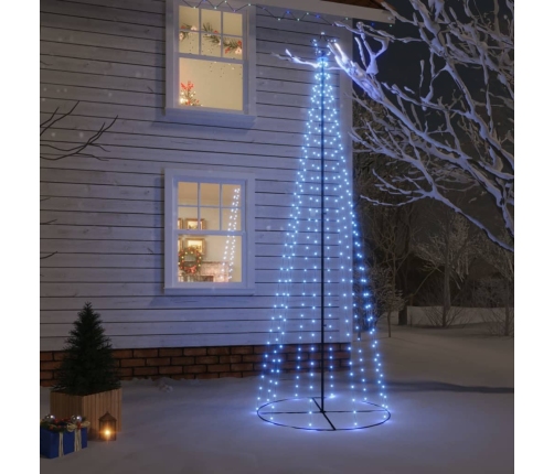 Árbol de Navidad cónico 310 LED azul 100x300 cm