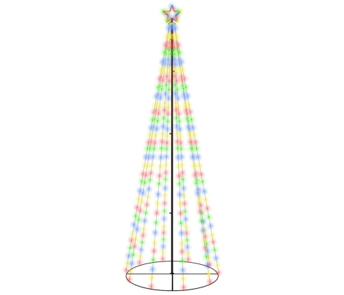 Árbol de Navidad cónico 310 LED de colores 100x300 cm