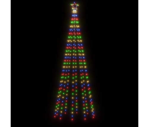 Árbol de Navidad cónico 310 LED de colores 100x300 cm