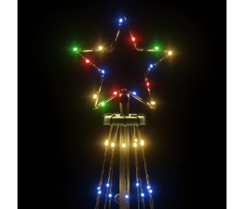 Árbol de Navidad cónico 310 LED de colores 100x300 cm