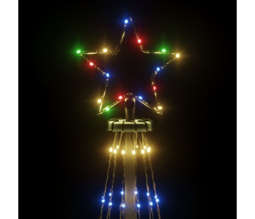 Árbol de Navidad cónico 732 LEDs de colores 160x500 cm