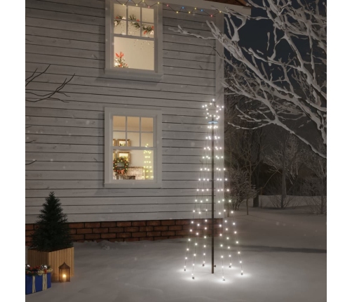 Árbol de Navidad con pincho 108 LED blanco frío 180 cm