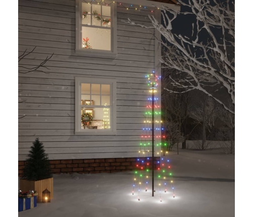 Árbol de Navidad con pincho 108 LED de colores 180 cm