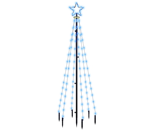 Árbol de Navidad con pincho 108 LED azul 180 cm