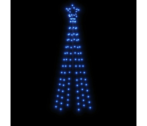 Árbol de Navidad con pincho 108 LED azul 180 cm