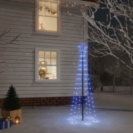 Árbol de Navidad con pincho 108 LED azul 180 cm