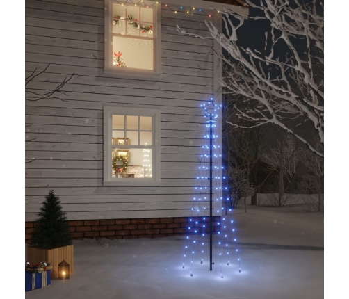 Árbol de Navidad con pincho 108 LED azul 180 cm