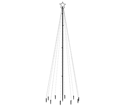 Árbol de Navidad con pincho 310 LED blanco cálido 300 cm