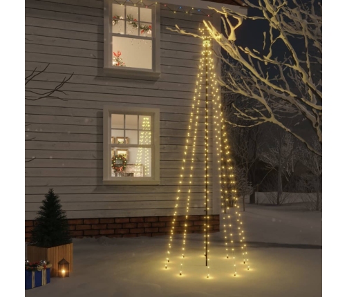 Árbol de Navidad con pincho 310 LED blanco cálido 300 cm