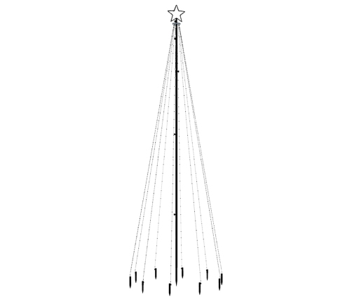 Árbol de Navidad con pincho 310 LED de colores 300 cm