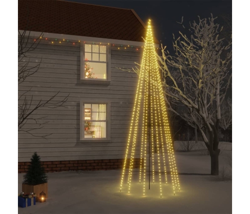 Árbol de Navidad con pincho 732 LED blanco cálido 500 cm