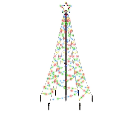 Árbol de Navidad con pincho 200 LED de colores 180 cm