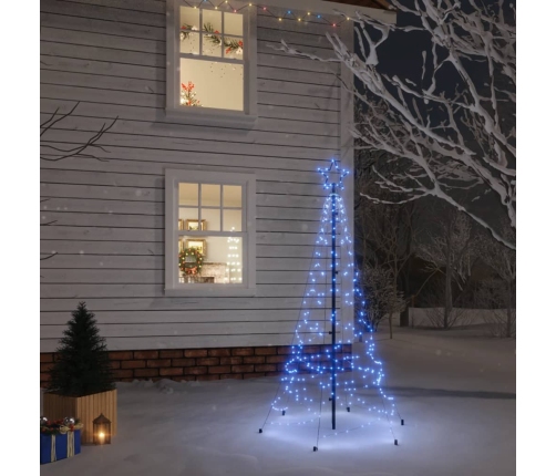 Árbol de Navidad con pincho 200 LED azul 180 cm