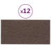 Paneles de pared 12 uds tela gris taupe 30x15 cm 0,54 m²