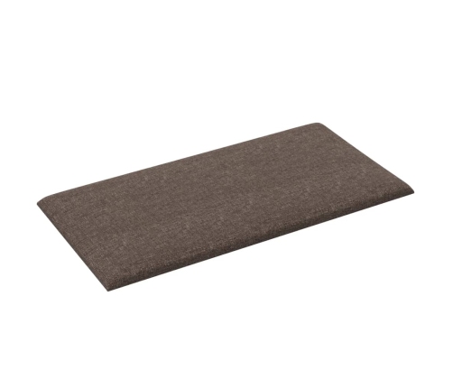 vidaXL Paneles de pared 12 uds tela gris taupe 30x15 cm 0,54 m²