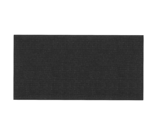 Paneles de pared 12 uds tela negro 30x15 cm 0,54 m²