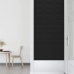 Paneles de pared 12 uds tela negro 30x15 cm 0,54 m²