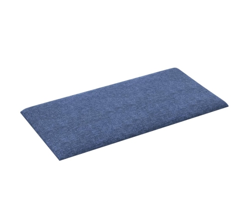 vidaXL Paneles de pared 12 uds tela azul 30x15 cm 0,54 m²