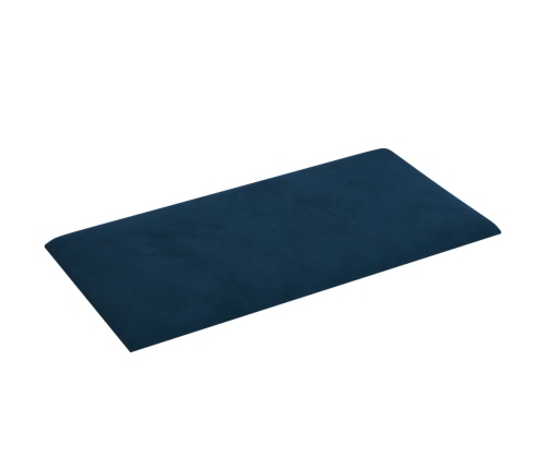 Paneles de pared 12 uds cuero sintético azul 30x15 cm 0,54 m²