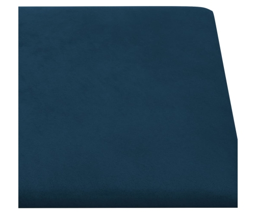 Paneles de pared 12 uds cuero sintético azul 30x15 cm 0,54 m²