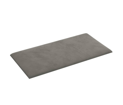 Paneles de pared 12 uds terciopelo gris claro 30x15 cm 0,54 m²