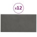 Paneles de pared 12 uds terciopelo gris oscuro 30x15 cm 0,54 m²