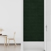 Paneles de pared 12 uds terciopelo verde oscuro 30x15cm 0,54 m²