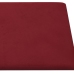 Paneles de pared 12 uds terciopelo rojo tinto 30x15 cm 0,54 m²