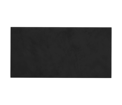 vidaXL Paneles de pared 12 uds terciopelo negro 30x15 cm 0,54 m²