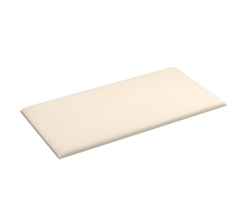 Paneles de pared 12 uds terciopelo crema 30x15 cm 0,54 m²