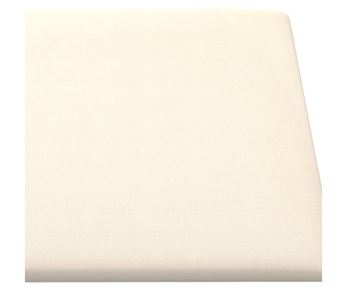 Paneles de pared 12 uds terciopelo crema 30x15 cm 0,54 m²