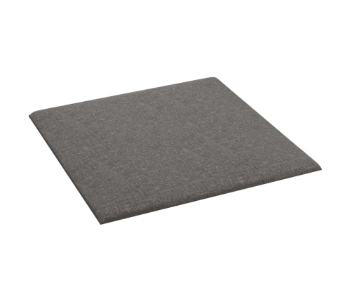 Paneles de pared 12 uds tela gris claro 30x30 cm 1,08 m²