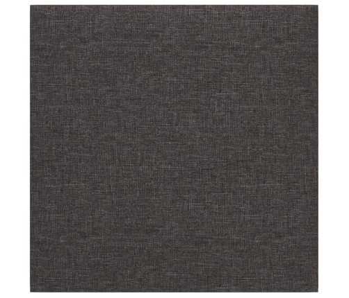 Paneles de pared 12 uds tela gris oscuro 30x30 cm 1,08 m²