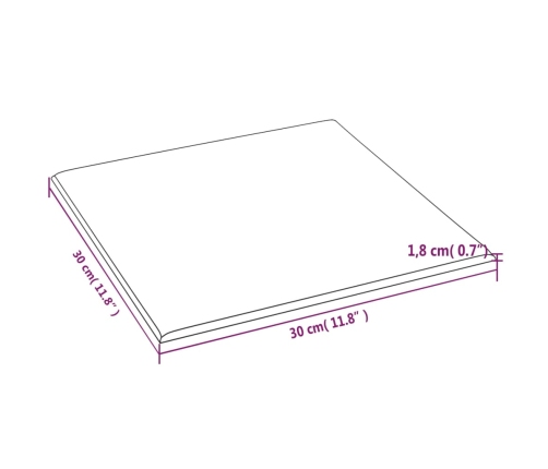 Paneles de pared 12 uds tela morado 30x30 cm 1,08 m²